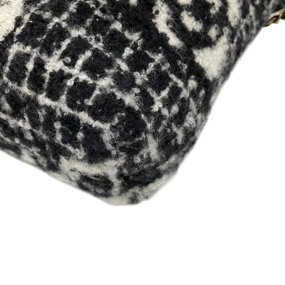 Chanel 2022 Black / White / Gold Hardware Camellia Hobo Bag